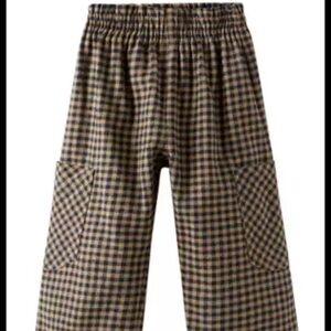 Zara Cozy Checkered Kids Pants
